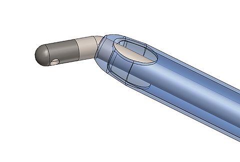 I/A Handpiece 45&deg; with sleeve, roughened tip, for 1.8 C-MICS