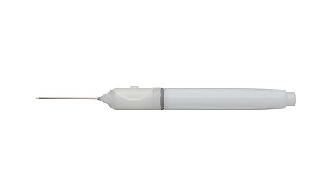 20GA Backflush/Extrusion Handpiece for active &amp; passive aspiration with soft tip brush